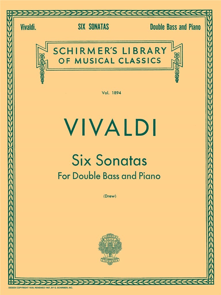Six Sonatas For Double Bass And Piano - kontrabas a klavír