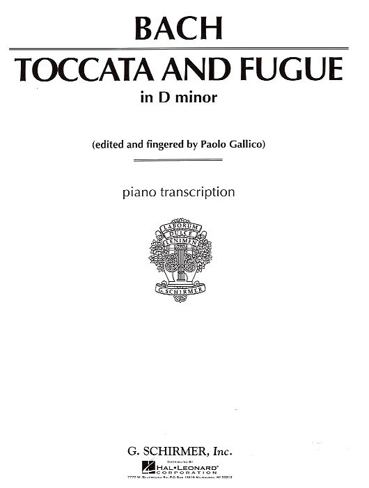 Toccata And Fugue In D Minor For Piano BWV565