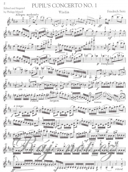 Fritz Seitz Concertos No.1-5 pro housle a klavír