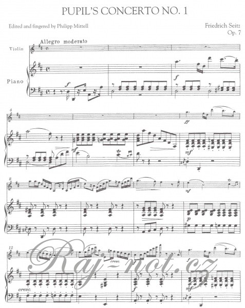 Fritz Seitz Concertos No.1-5 pro housle a klavír