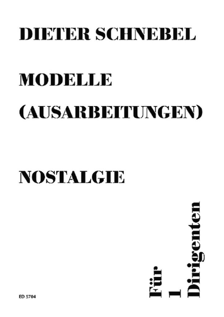 nostalgie [auch: visible music II] - (Modelle No.1) - učebnice pro dirigenty