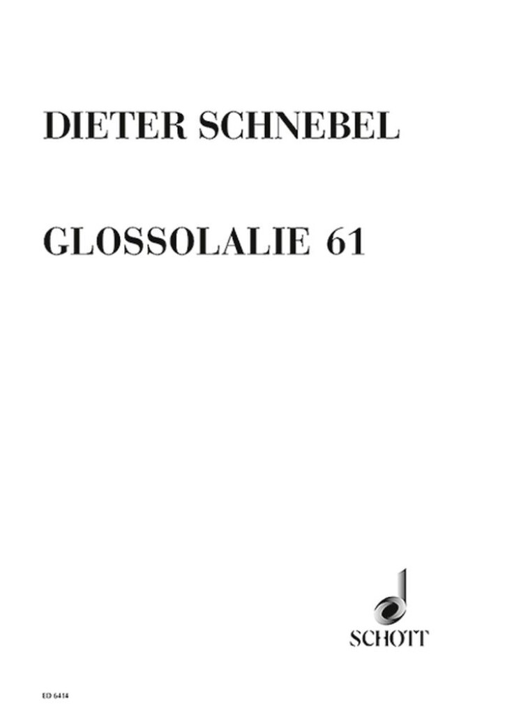 Glossolalie 61 - (Projekte IV) - Chamber Ensemble