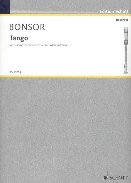 Bonsor: Tango skladba pro tři zobcové flétny (SAT) a klavír