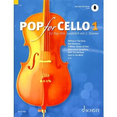 Pop For Cello 1 + online audio - popové skladby pro 1-2  violoncella