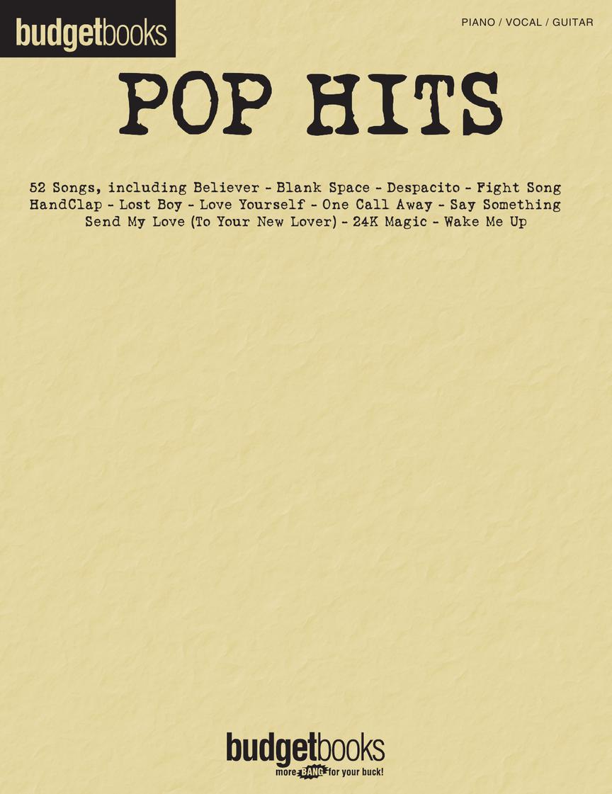 Pop Hits - Budget Books pro Piano, Vocal and Guitar