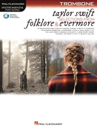 Taylor Swift - Selections from Folklore & Evermore - Trombone Play-Along Book with Online Audio