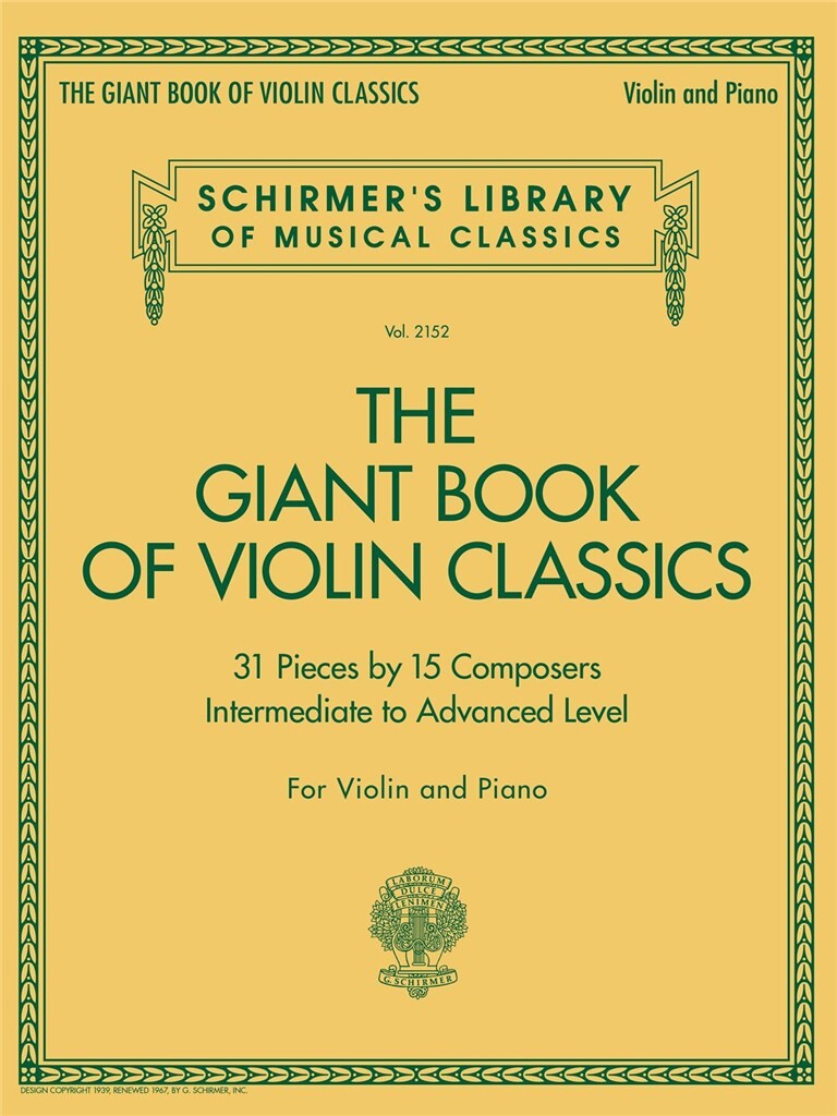 Giant Book of Violin Classics - velký kniha klasické hudby pro housle a klavír