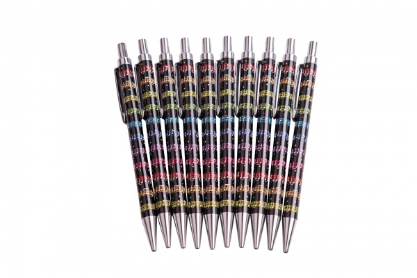 Kuličkové pero s potiskem barevné noty