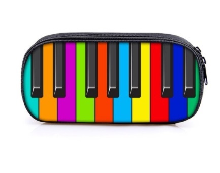 Pouzdro do hodin klavíru - barevná klaviatura