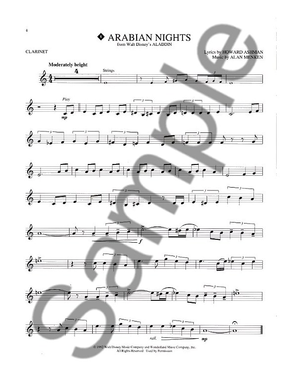 Disney Greats: Clarinet