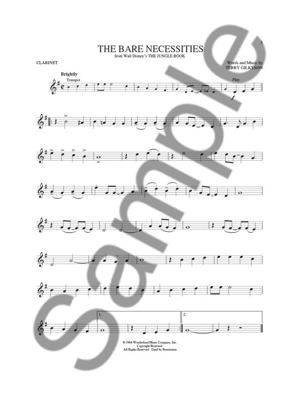 Disney Greats: Clarinet