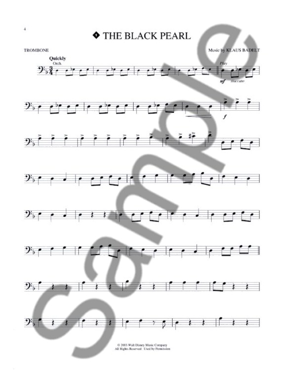 Klaus Badelt: Pirates Of The Caribbean (Trombone) (Book/Online Audio)