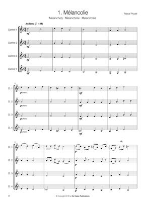 14 Easy Clarinet Quartets - 14 snadných skladeb různých hudebních stylů pro čtyři klarinety