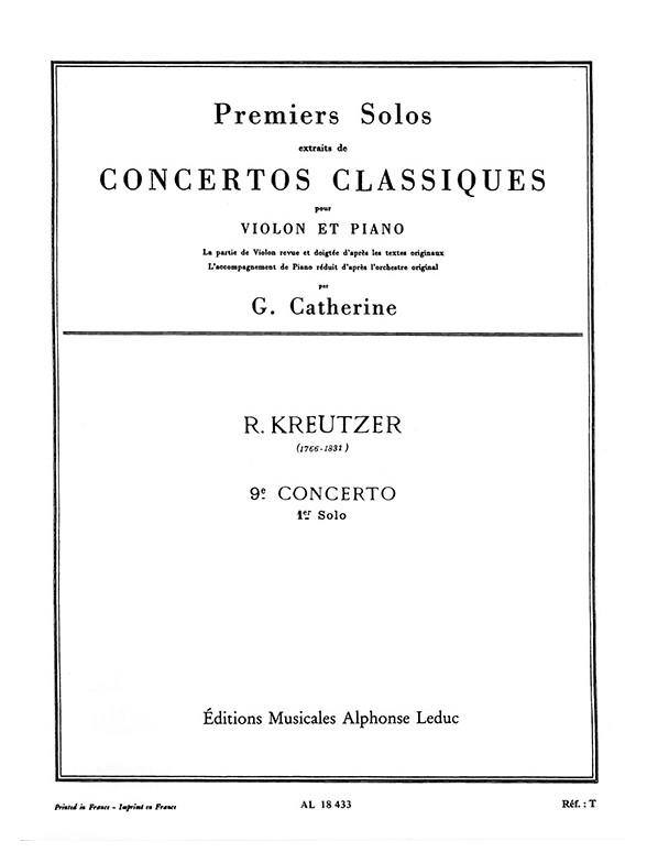 Premiers Solos Concertos Classiques - Concerto no. 9 (Kreutzer) - noty pro housle a klavír