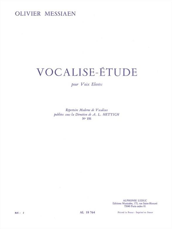 Vocalise Study, for high Voice - noty pro zpěv a klavír