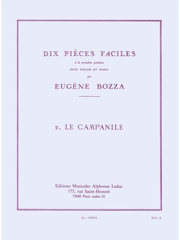 10 Pie?ces Faciles No.2 - Le Campanile - noty pro housle a klavír
