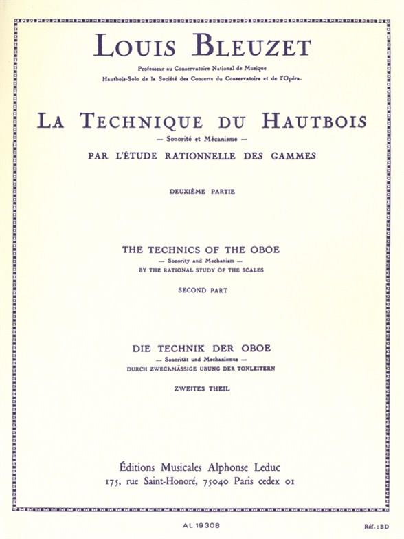 Louis Bleuzet: The Technique Of The Oboe - Volume 2 - etudy pro hoboj