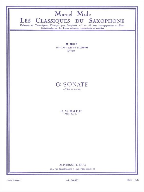 Sonata No.6 For Flute And Piano - příčná flétna a klavír