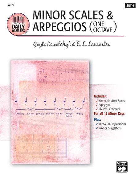 Daily Warm-Ups, Set 4 - Minor Scales & Arpeggios One Octave - noty a skladby pro klavír