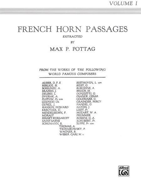 French Horn Passages, Volume I