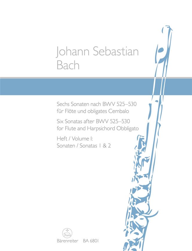 Sechs Sonaten nach BWV 525-530 für Flöte und B.c.  - Heft I: Sonaten 1 und 2 - příčná flétna a klavír