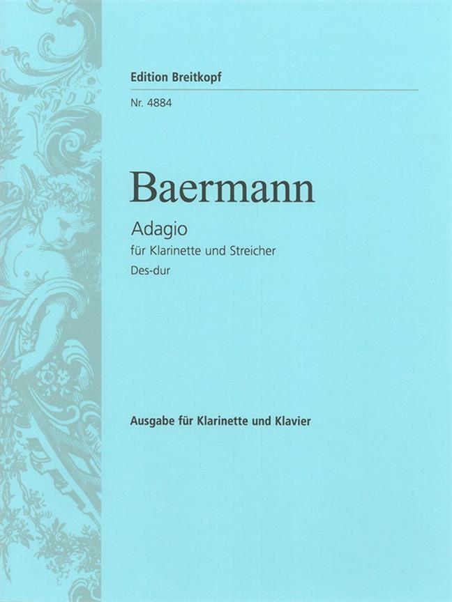 Adagio Des-dur / in Db major (ascr. Wagner) - für Klarinette und Streicher / for Clarinet and String Orchestra - klarinet a klavír