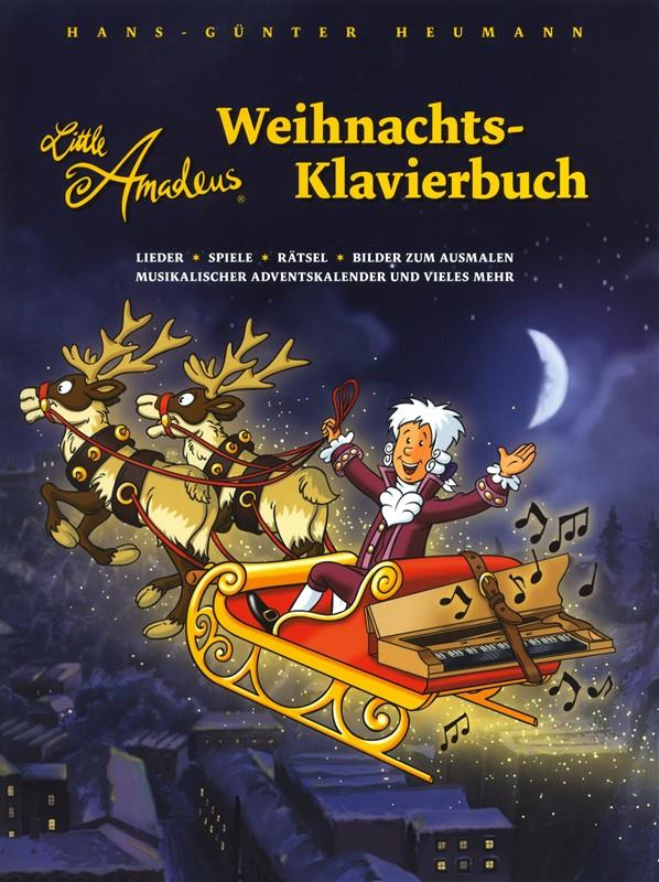 Little Amadeus - Weihnachts-Klavierbuch - Lieder, Spiele, Rätsel, Bilder zum Ausmalen, Musikal. Adventskalender u.v.m. - pro klavír