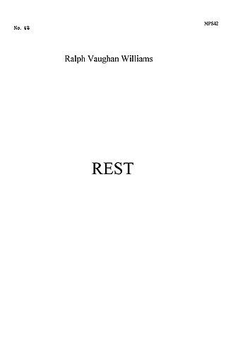 Ralph Vaughan Williams: Rest - sbor SATB a klavír
