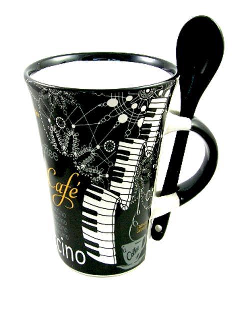 Little Snoring Gifts: Musical Notes Coasters - Pack Of Four: Black