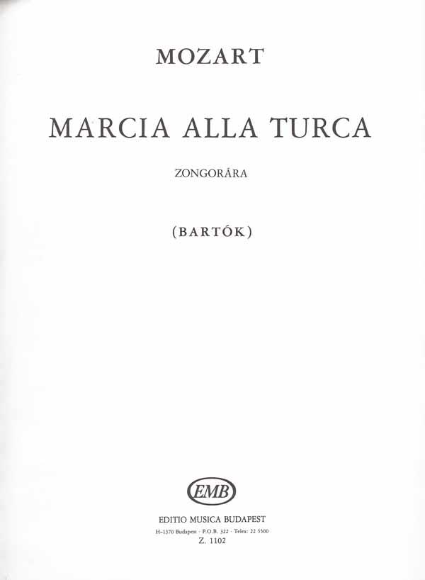 Marcia alla Turca von der Sonate A-Dur (KV 331) - von der Sonate A-Dur (KV 331) - Mozart pro klavír