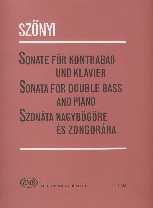 Sonate für Kontrabass und Klavier - für Kontrabass und Klavier