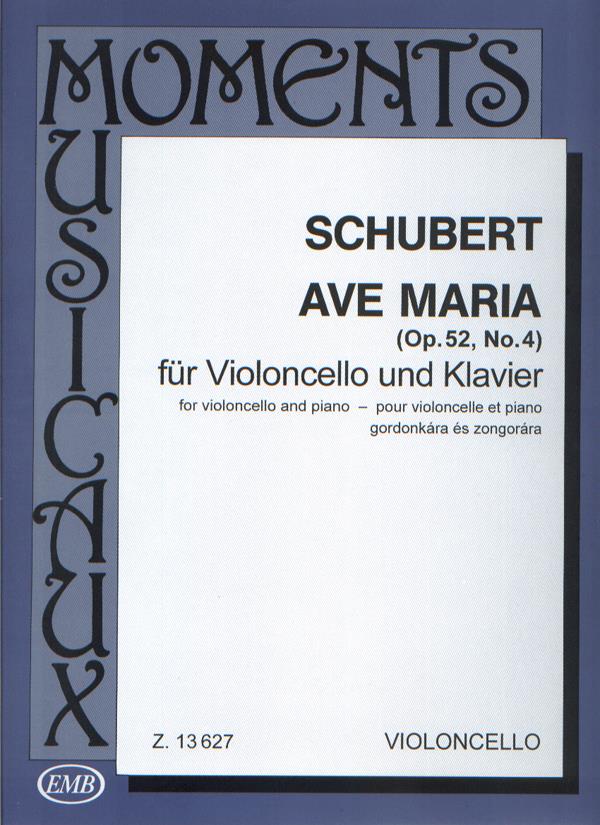 Ave Maria op. 52, No. 4 - pro violoncello a klavír