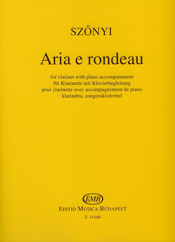 Aria e rondeau für Klarinette mit Klavierbegleitun - Klavierauszug - pro klarinet a klavír