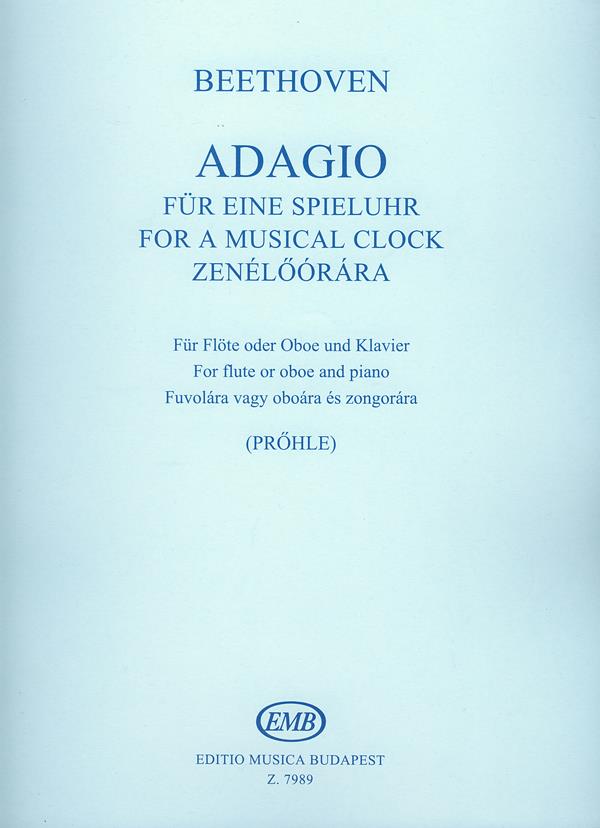 Adagio für eine Spieluhr WoO 33-1 - WoO 331-1 - příčná flétna a klavír