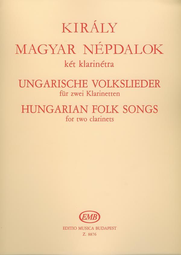 Ungarische Volkslieder für zwei Klarinetten - für zwei Klarinetten - pro dva klarinety