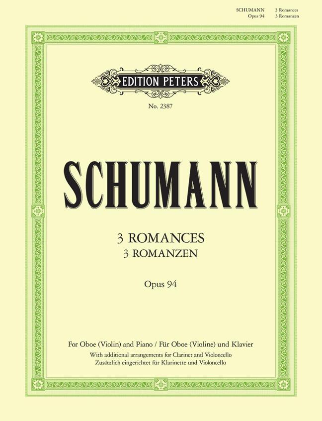 Three Romances For Oboe Op.94 pro housle (hoboj) a klavír