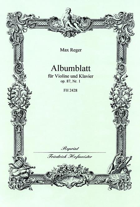 Albumblatt, op. 87,1 - housle a klavír