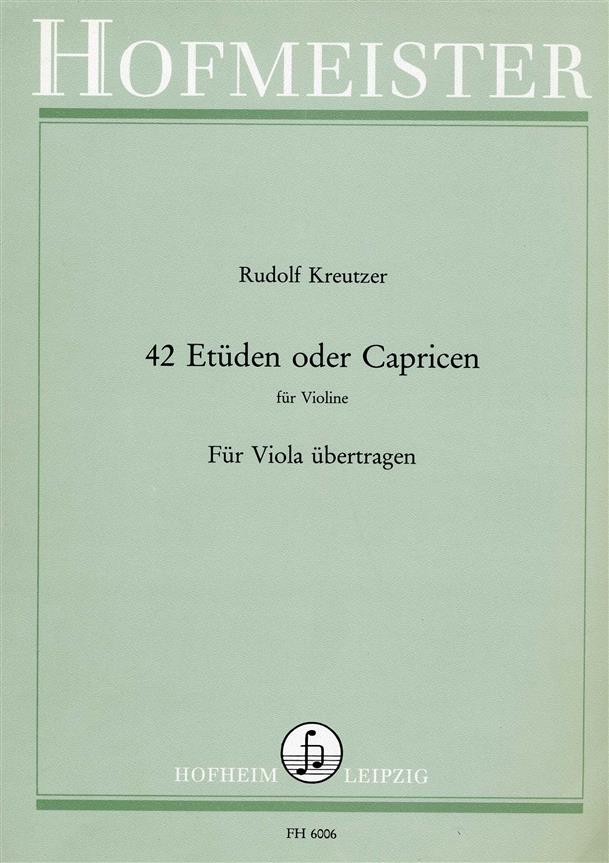 42 Etüden oder Capricen - für Violine. Für Viola übertragen - na violu