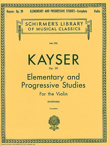 H.E. Kayser: 36 Elementary And Progressive Studies Complete Op.20 (Violin)