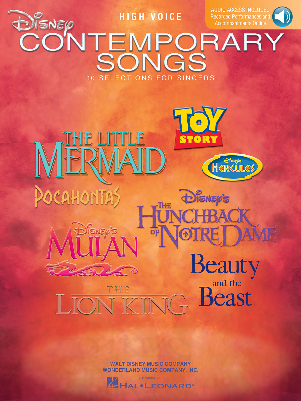 Disney Contemporary Songs  - písně pro vysoký hlas a klavír