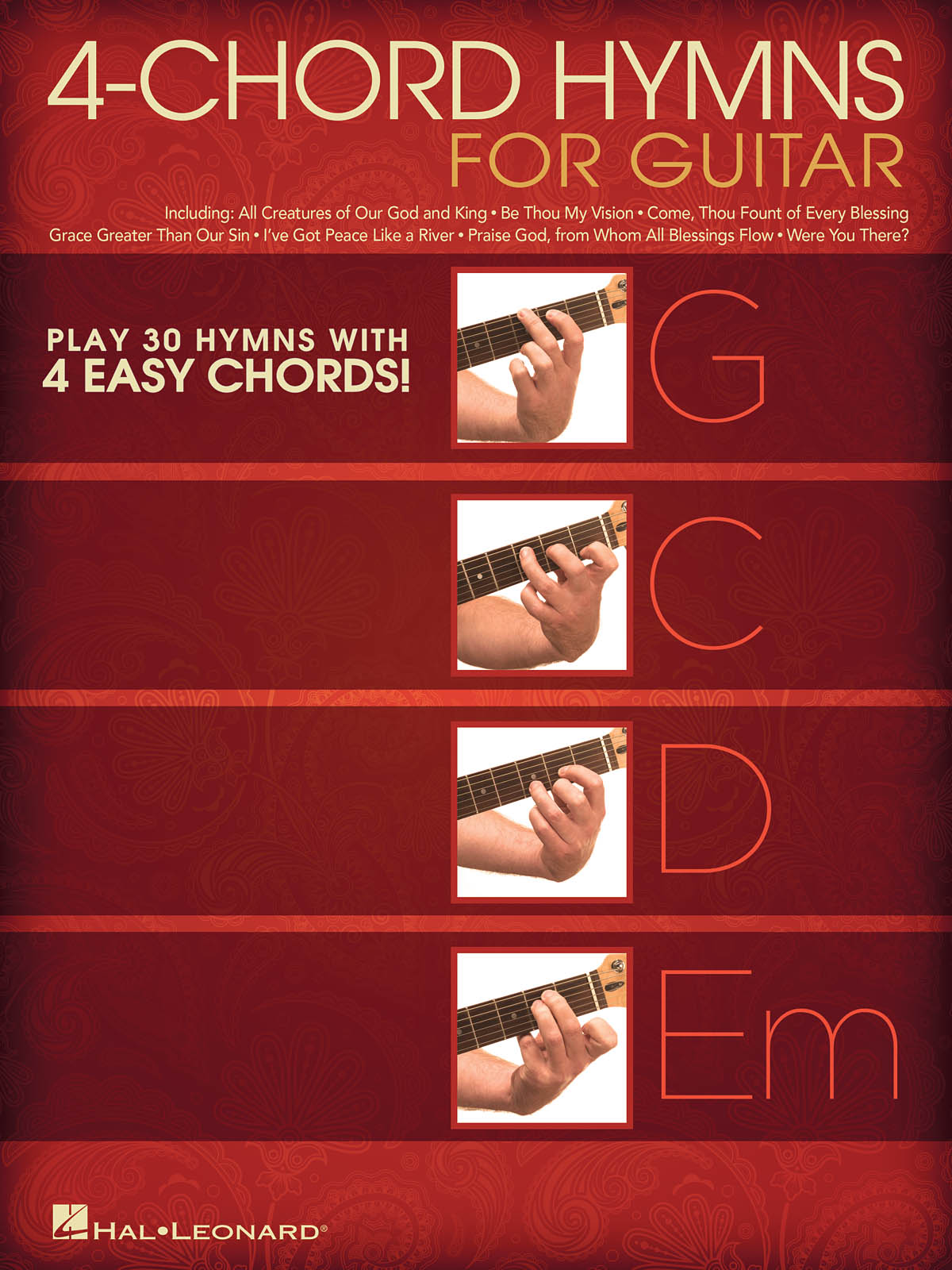 4-Chord Hymns for Guitar - Play 30 Hymns with Four Easy Chords: G-C-D-Em - noty na kytaru