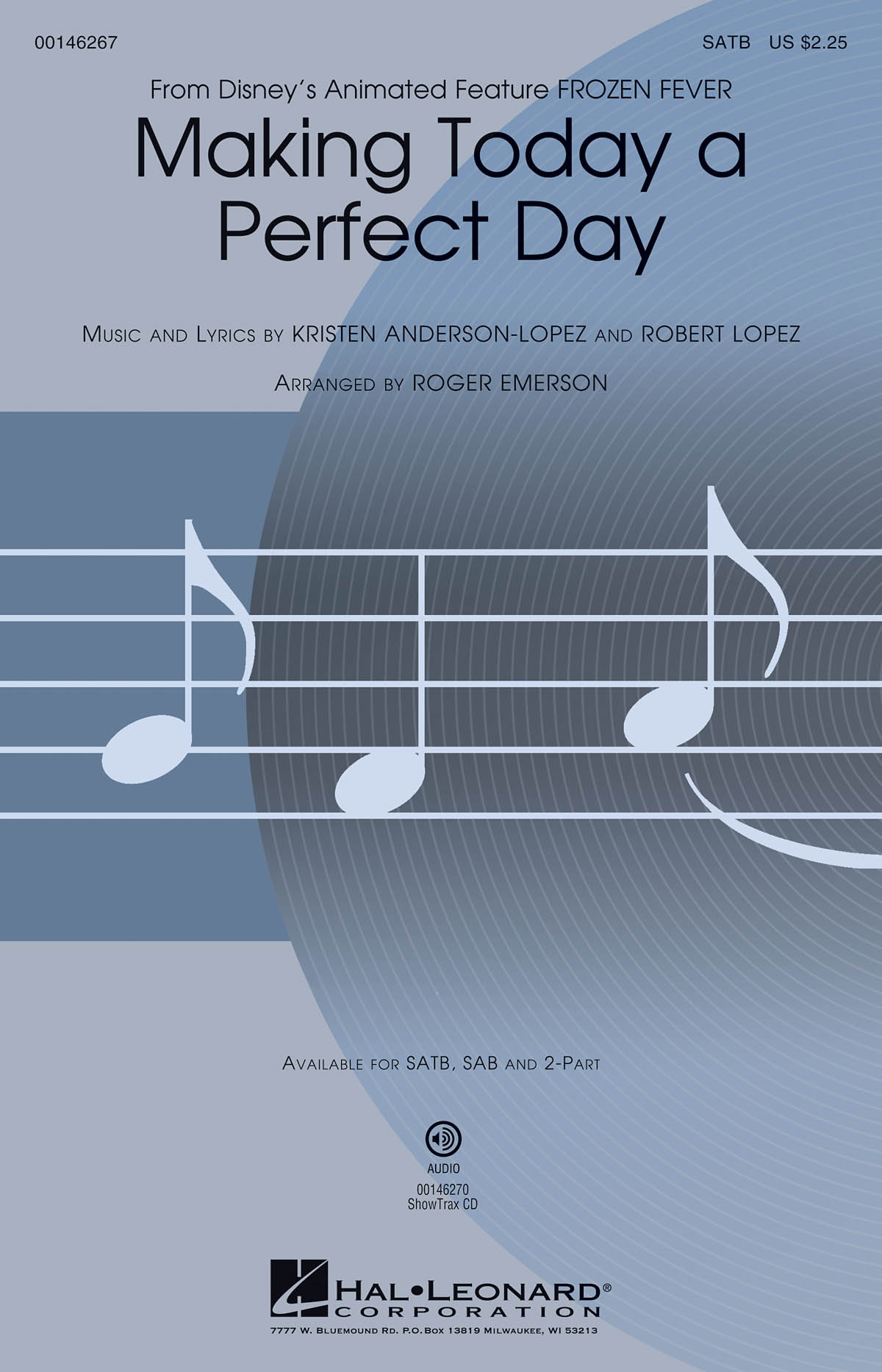Making Today a Perfect Day - from Frozen Fever - pro sbor SATB
