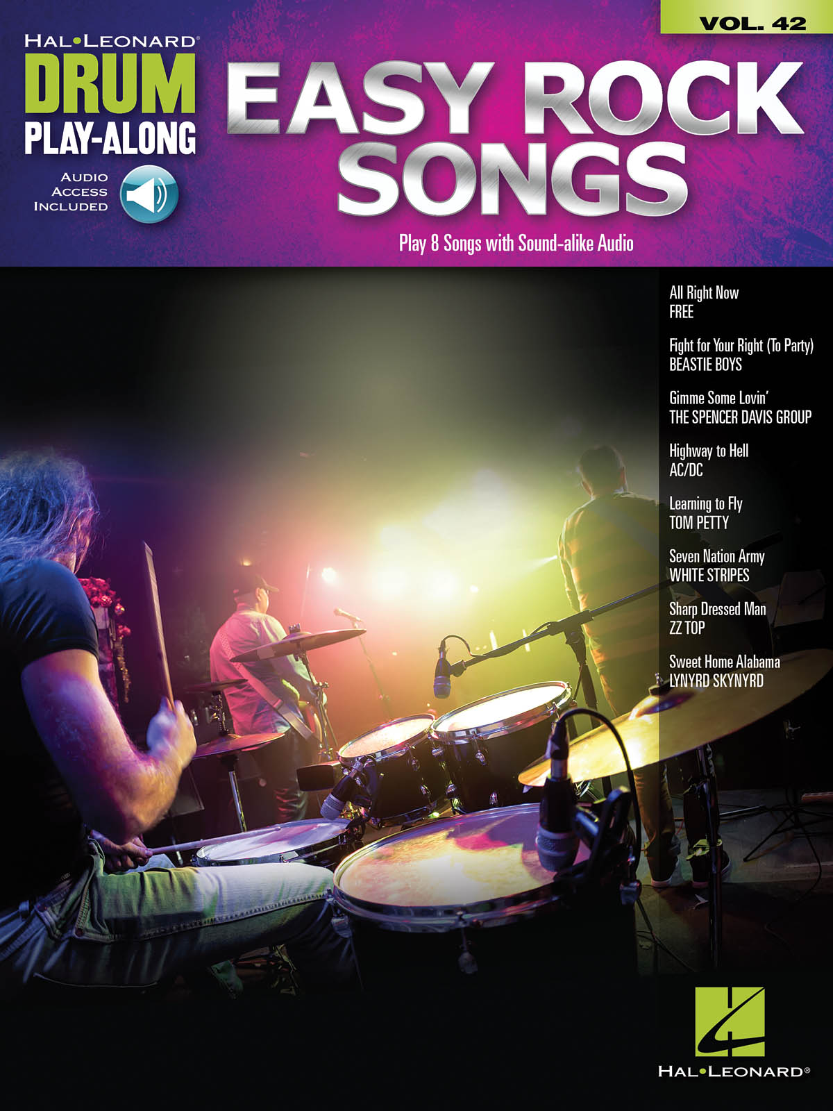 Easy Rock Songs - Drum Play-Along Volume 42 - noty pro bicí soupravu