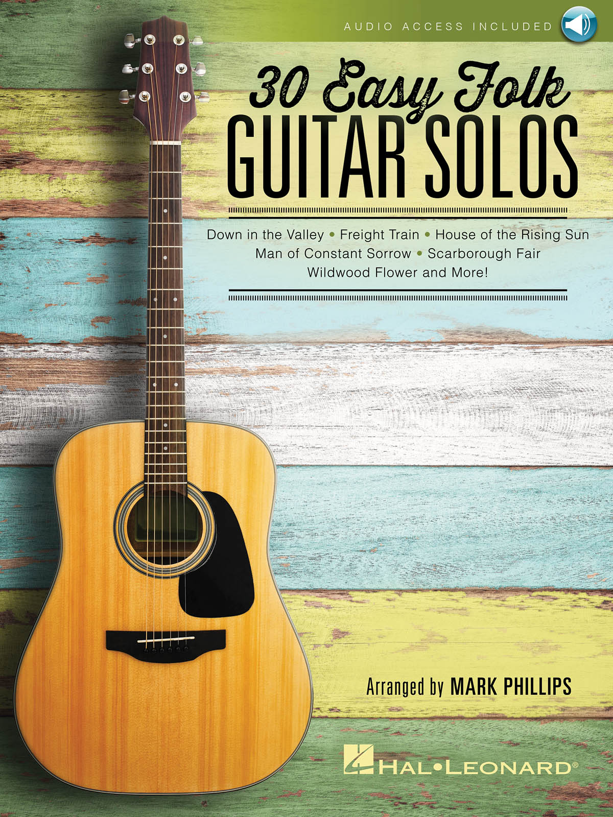 30 Easy Folk Guitar Solos - jednoduché skladby pro kytaru