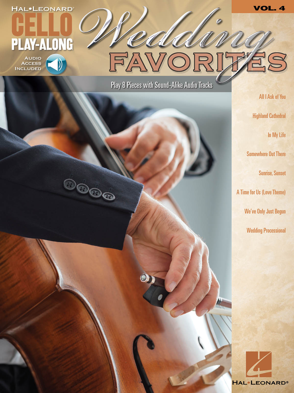 Wedding Favorites - Cello Play-Along Volume 4 - noty pro violoncello