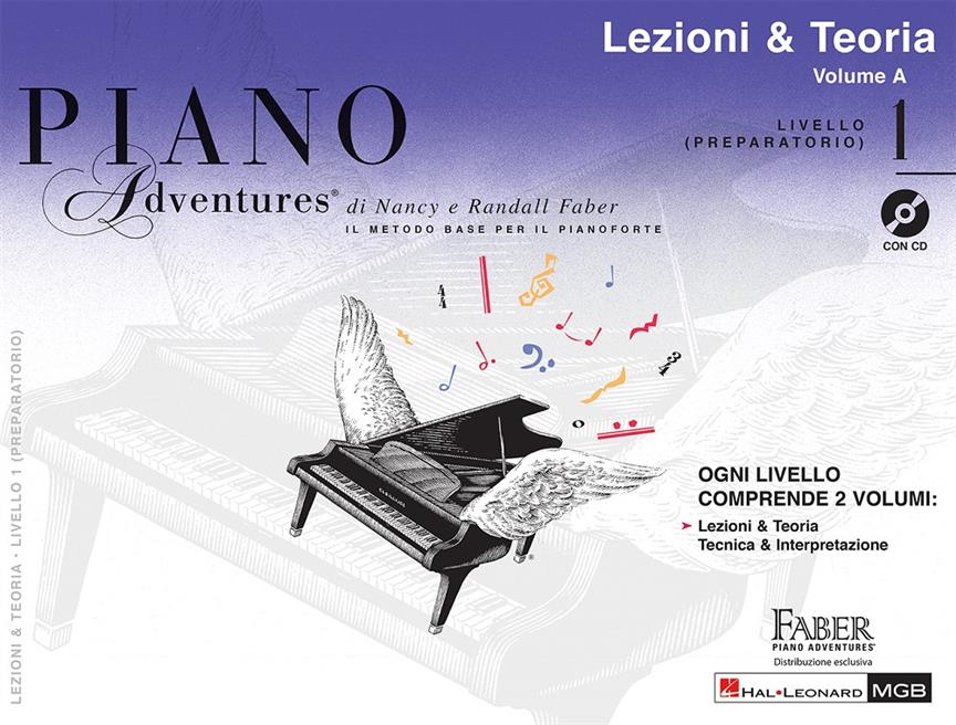 Piano Adventures - Lezioni & Teoria Livello 1 + CD - Preparatorio, Volume A - Traduzione italiana