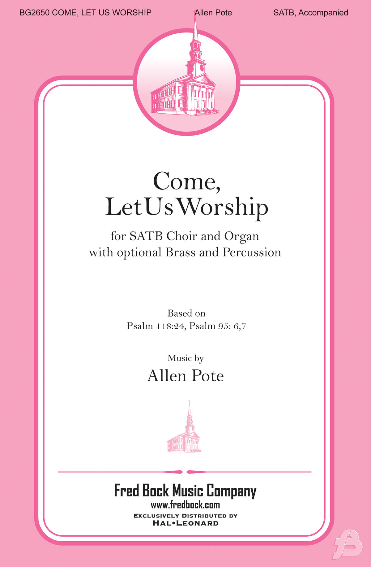 Come, Let Us Worship - pro sbor SATB