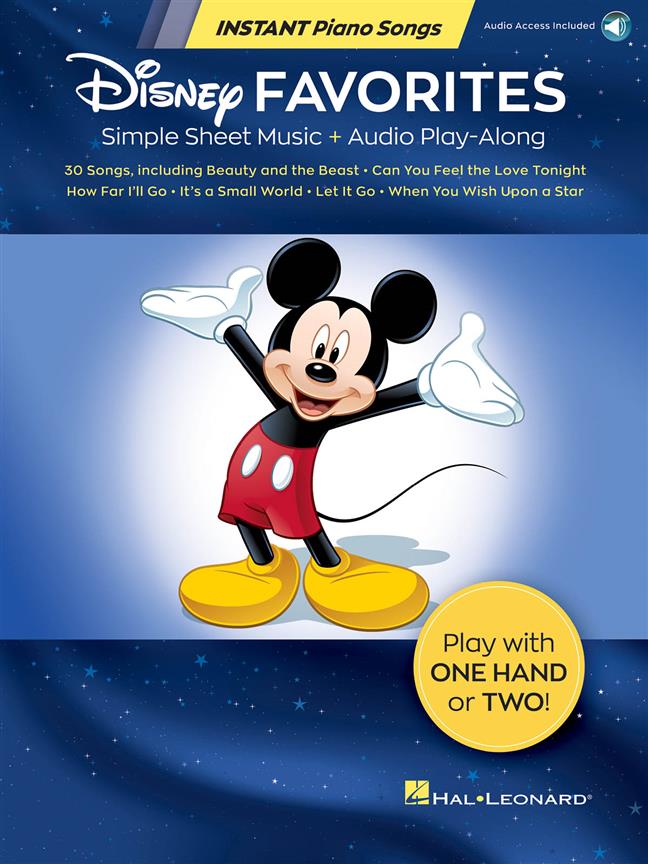 Disney Favorites - Instant Piano Songs  - jednoduché noty pro začátečníky hry na klavír