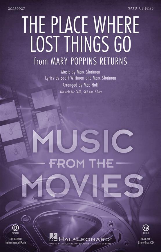 The Place Where Lost Things Go - from Mary Poppins Returns - pro sbor SATB