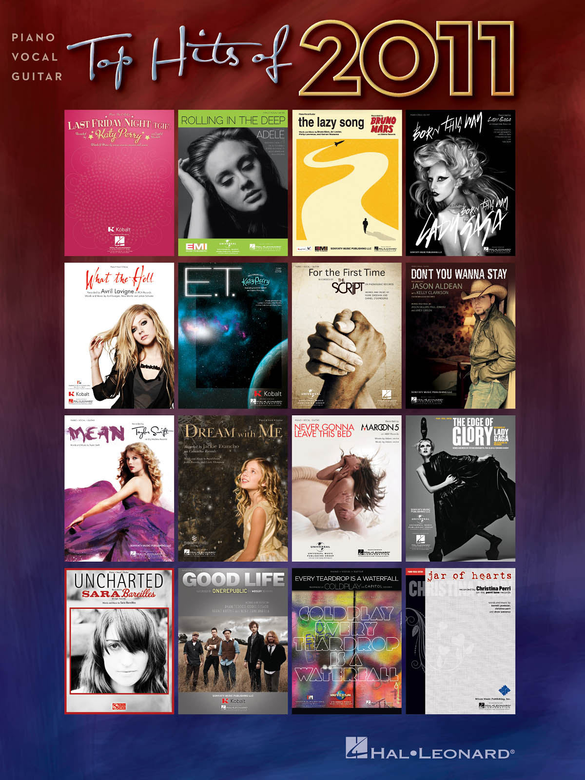 Top Hits of 2011 - noty pro kytaru, zpěv s doprovodem klavíru